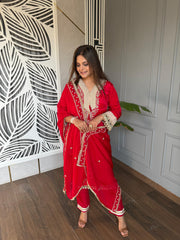 Crepe embroided suit with lining (Mahi)