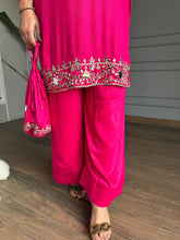 Cotton silk farshi salwar co-ord set with potli (Seher)