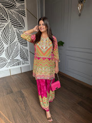 Crepe embroided co-ord set (Jia)