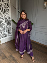 Embroided cotton silk A line suit (Myra)