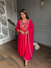 Festive edition chinnon chiffon embroided suit (Shanaya)