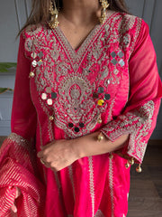 Payal embroided short anarkali suit