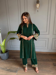 Rosy woollen embroided co-ord set (Rosy)
