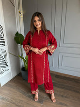 Rosy woollen embroided co-ord set (Rosy)