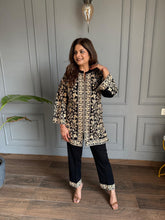 Woollen front back embroided co-ord set (Sureeli)