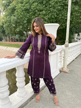 Gurnaaz 2 piece embroided woollen farshi salwar co-ord set
