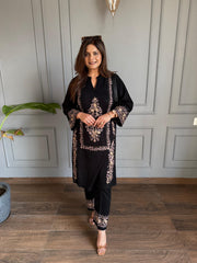 Woollen 2 piece woollen embroided co-ord set (Bindu)