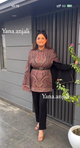 3 Piece short pashmina capes pattern 2 (Ruhani)