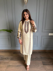 Beautiful woollen embroided co-ord set (Sehar)
