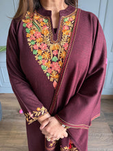 Kashmiri embroidered woollen shawl suit (Iqra)