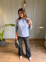 Beautiful wool fleece HD printed warm sweatshirt (Crunch)