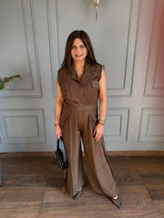 Jumpsuits in flowing summer imported fabric (Ava)