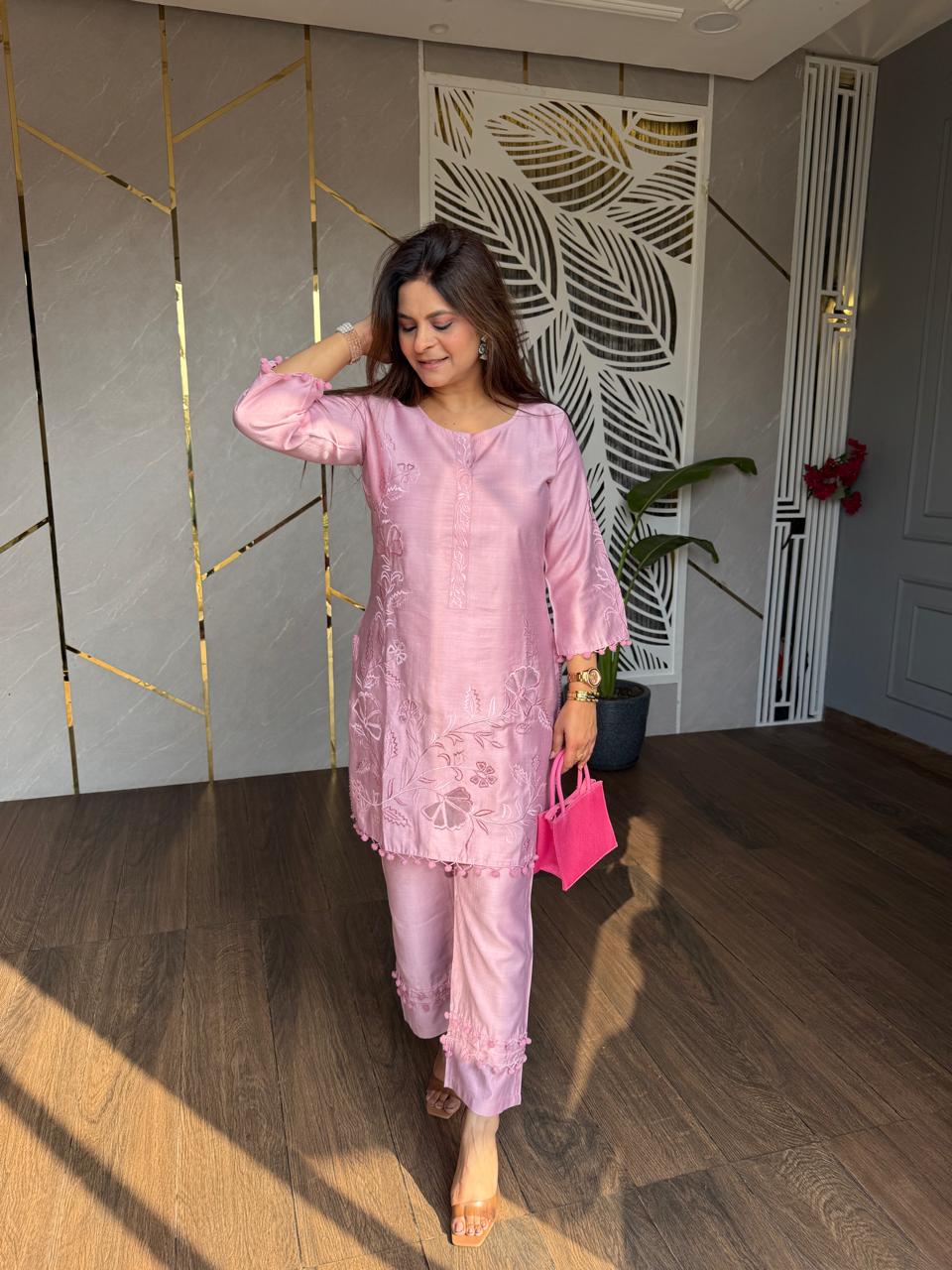 Cotton silk suit