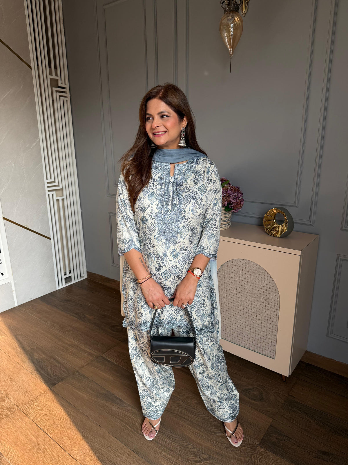 Pure cotton farshi suit with dori work (Nurvi)