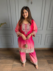 Beautiful real mirror detailing ombre co-ord set (Lavanya)