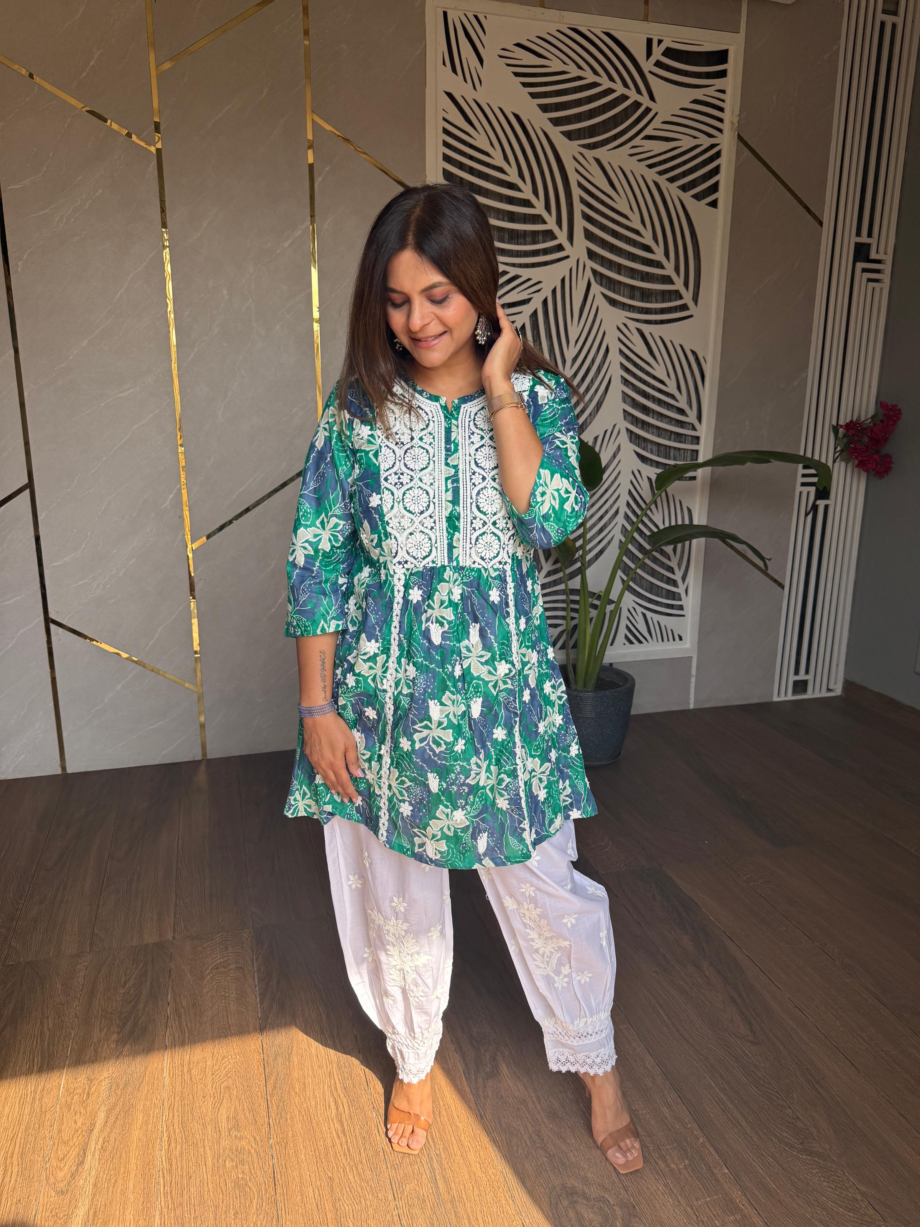 Mul cotton summer co-ord set (Malai)