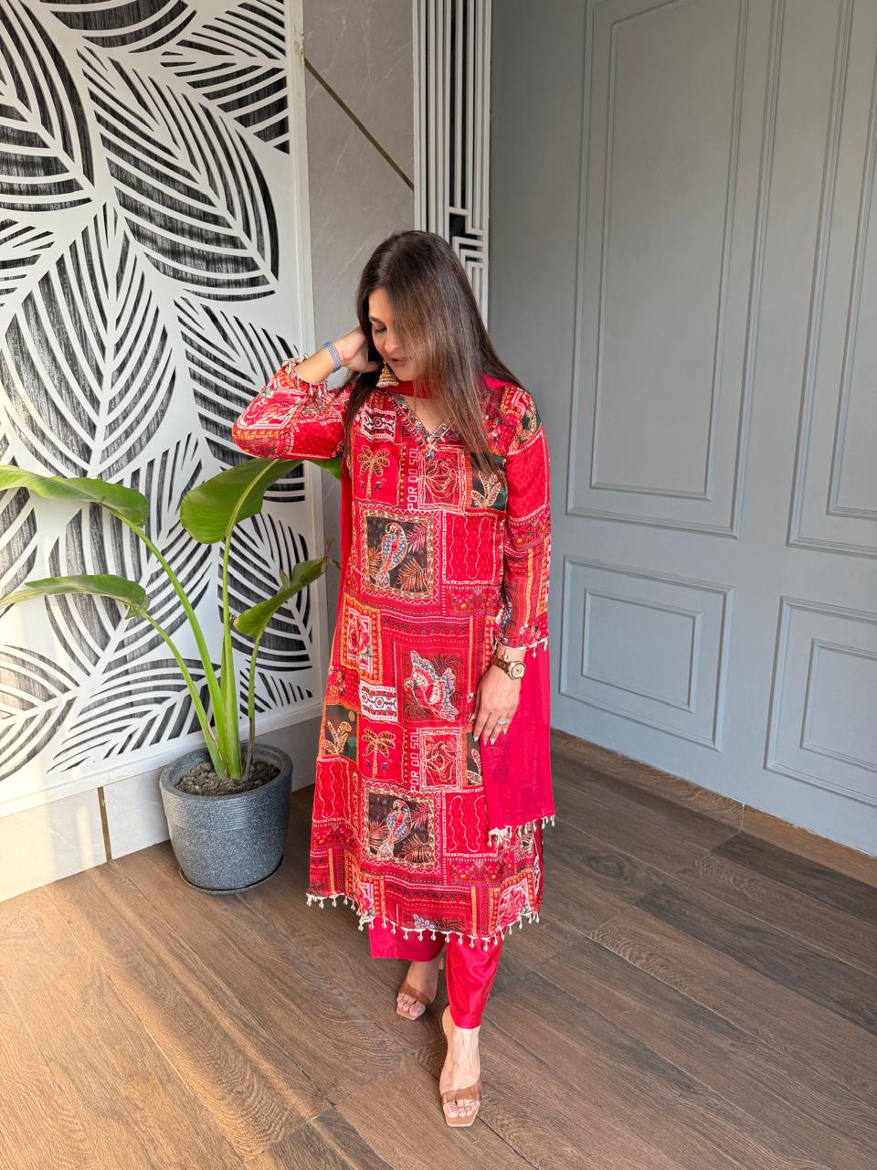 PURE CHINON DIGITAL PRINT FORMAL SUITS