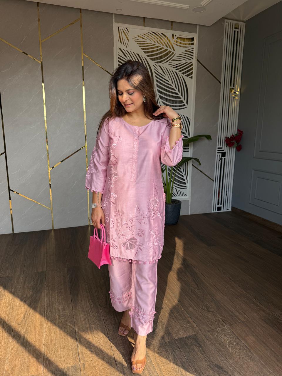 Cotton silk suit