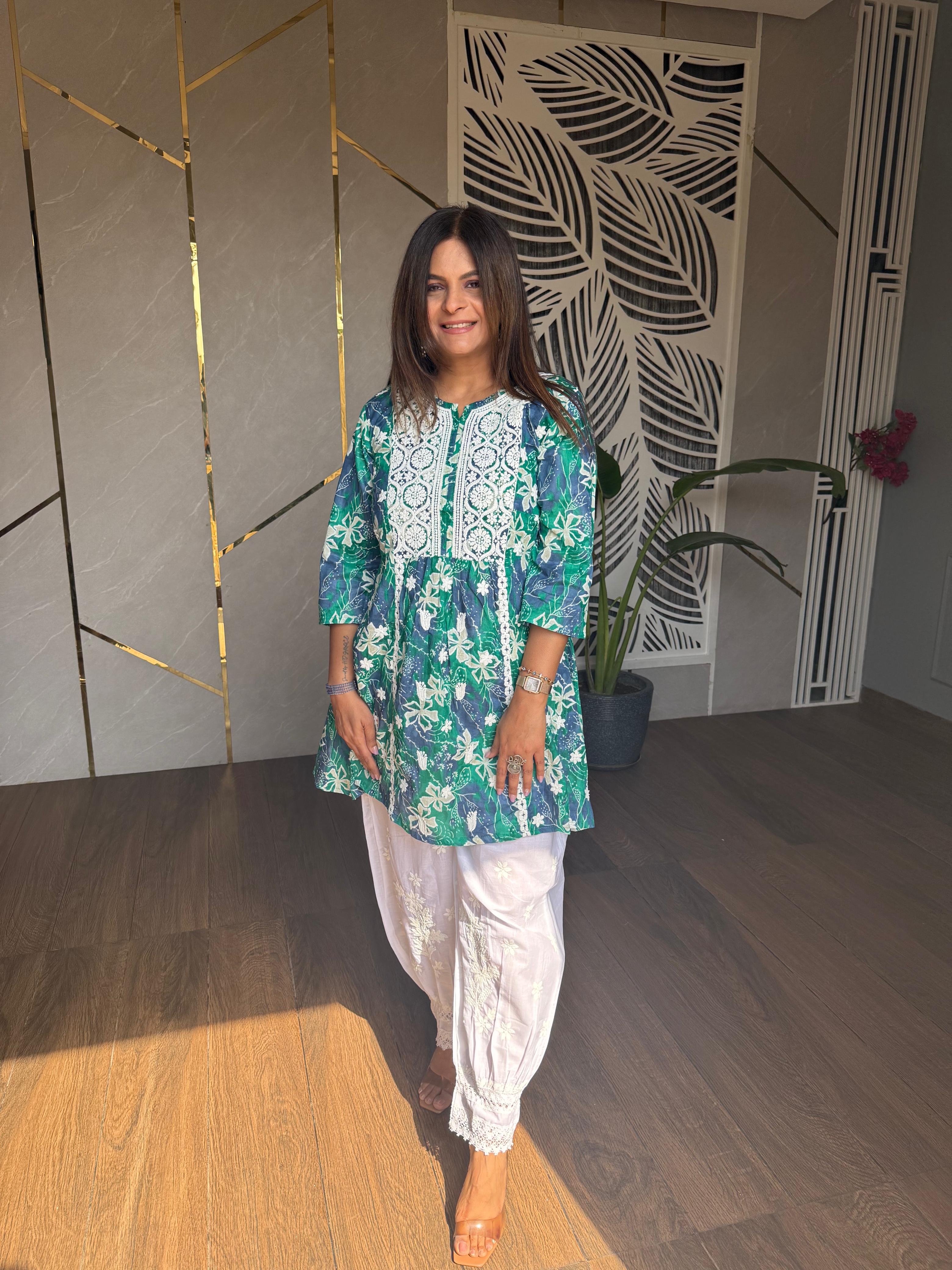Mul cotton summer co-ord set (Malai)