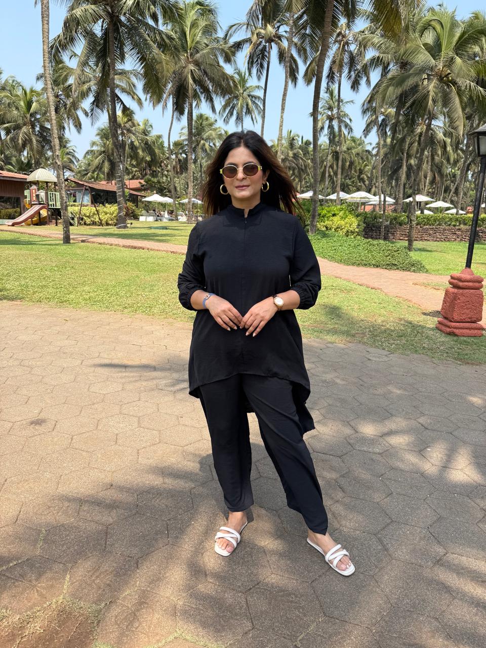 Hotseller loose style co-ord set (Palm)