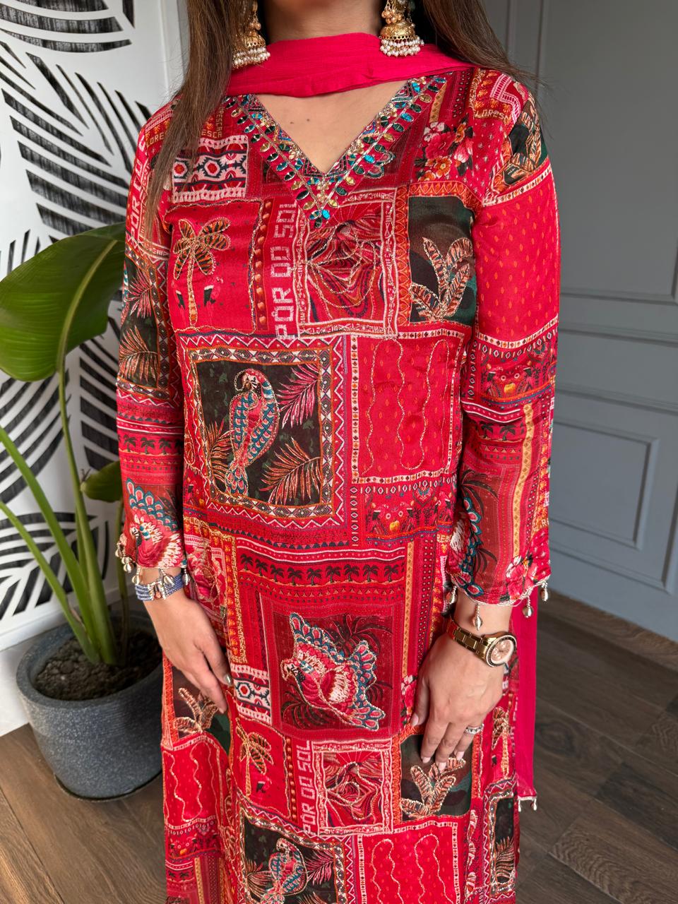 PURE CHINON DIGITAL PRINT FORMAL SUITS