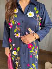 Embroidered Kareena style denim look pheran (Vanshita)