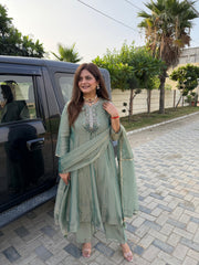 Crush tissue anarkali suit (Vidhi)