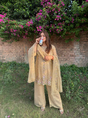 Crush tissue embroidered suit with cotton lining (Nysa)