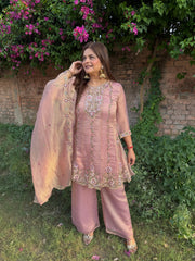 Crush tissue embroidered suit with cotton lining (Nysa)