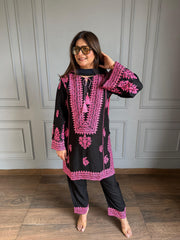 Embroiderd cotton rayon pakistani farshi salwar suit (Kyle)