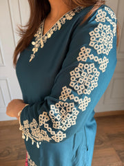 Summer embroidered Coord set with cotton lining (Kiana)