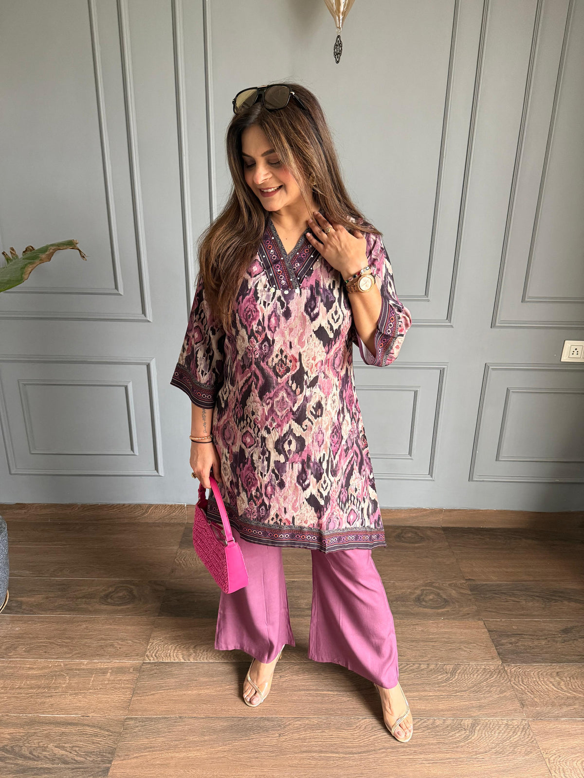 Daily wear floral printed basic co-ord (Ivy)