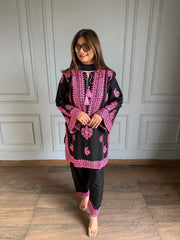 Embroiderd cotton rayon pakistani farshi salwar suit (Kyle)