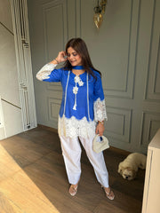 Pure mul chanderi cotton light suit for summers (Saivi)