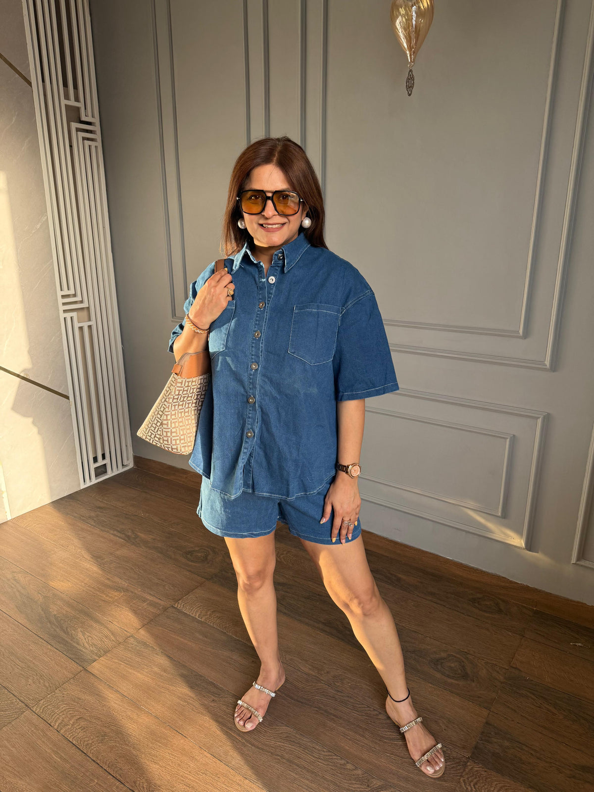 Denim shorts set (Vida)