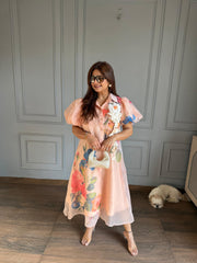 Summer printed soft organza dress (Jasmine)