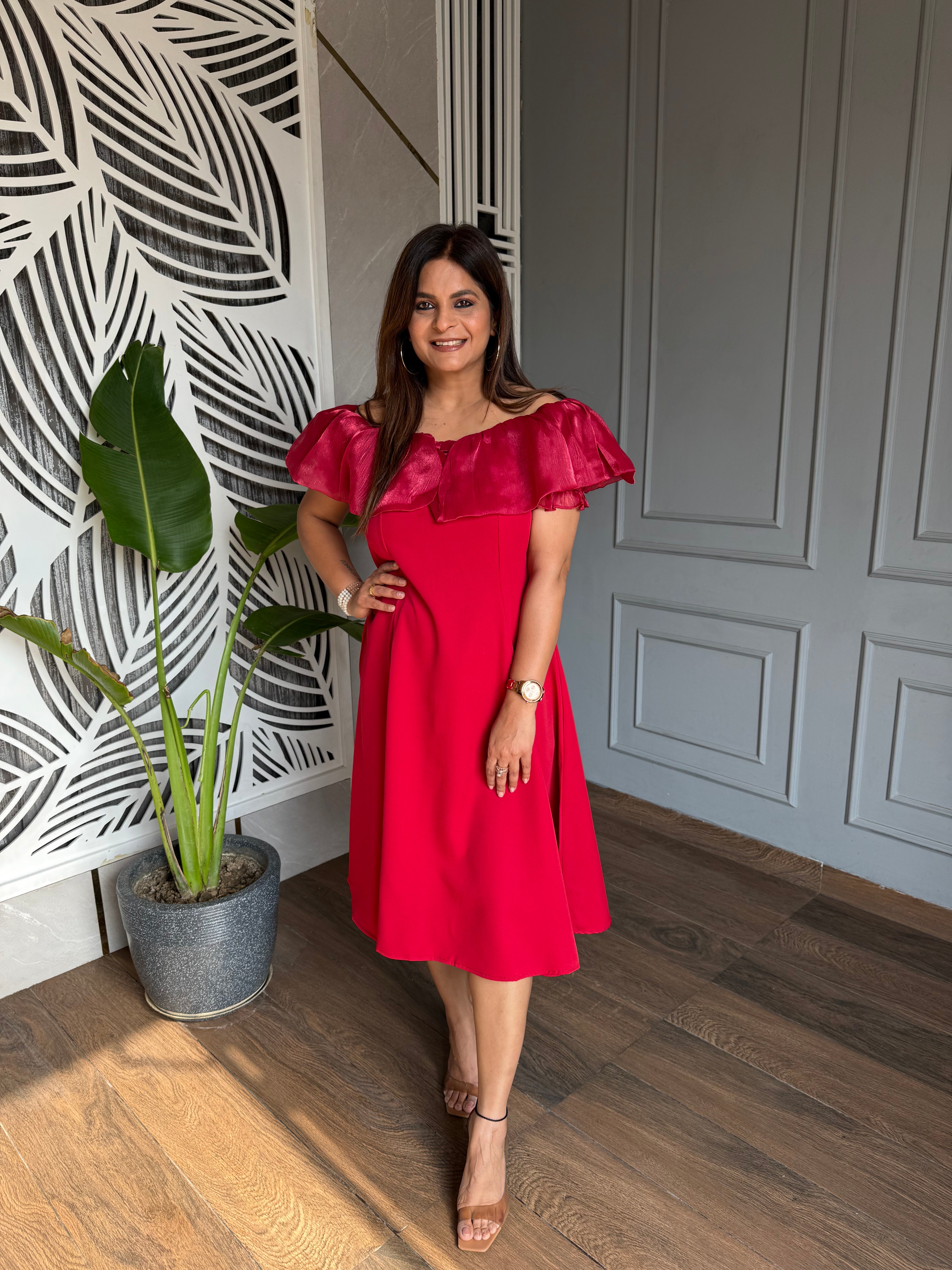 Summer off-shoulder dress (Megha)