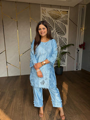 Cotton silk suit