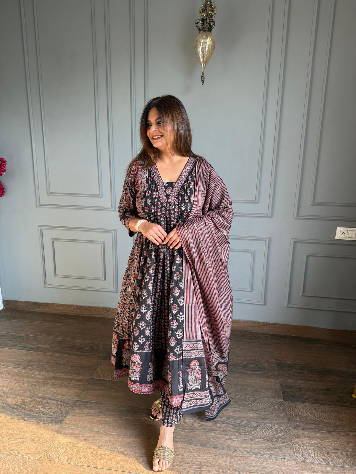 Pure cotton ajrakh print suits (Sunday)