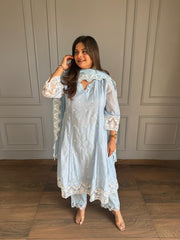 Pure mul cotton embroidered suit with cotton lining (Arya)
