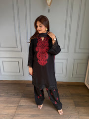 Super cool and buttery farshi salwaar embroidered suit (Shilpi)