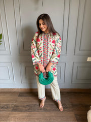 3 Piece woollen kashmiri embroidered co-ord set (Sheen)