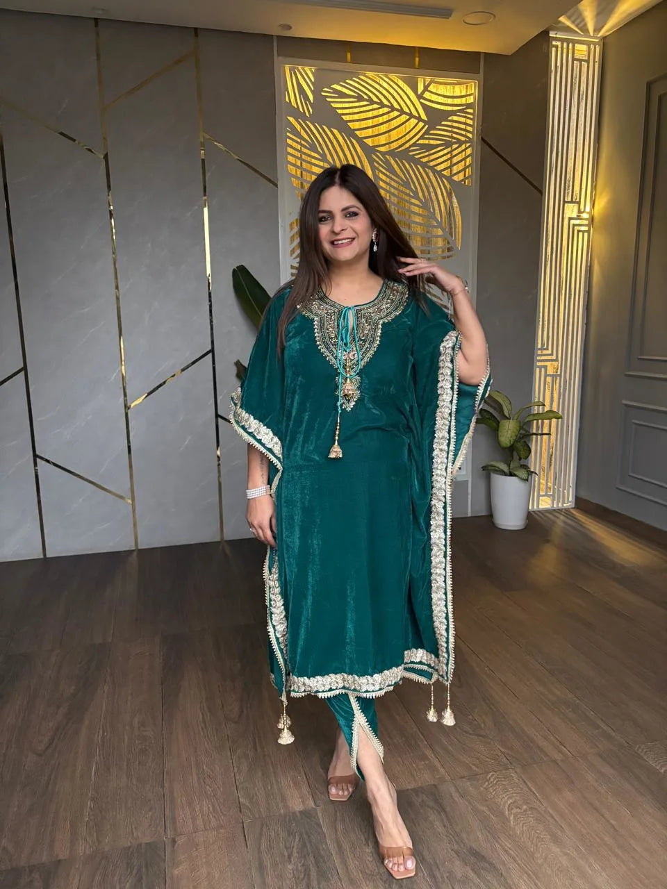 V NECK KAFTAN SETS