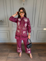 Embroidered cut work Coord set (Jiya)