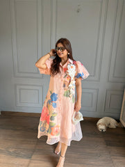 Summer printed soft organza dress (Jasmine)