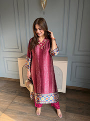 Beautiful real mirror detailing crepe co-ord set (Siara)