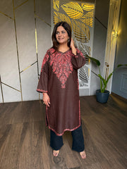 All new stylish single embroided pheran (Nida)