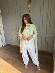 Pure mul chanderi cotton light suit for summers (Saivi)