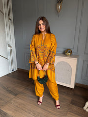 (Chandni) Soft and premium embroidered woollen co-ord set