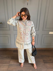 Embroidered cut work Coord set (Jiya)